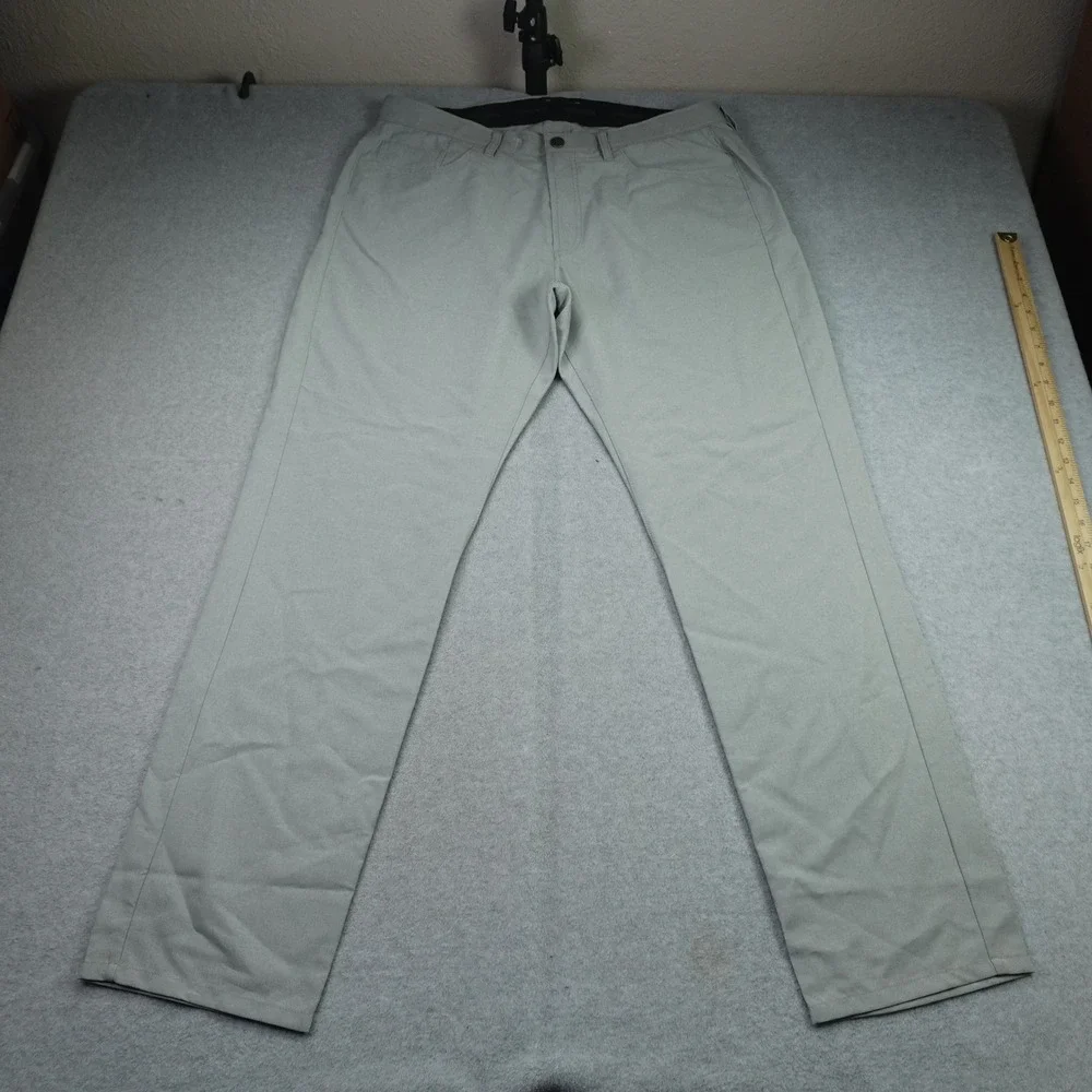 Bonobos Golf Pants Mens 36x32 Gray Recycled Polyester Casual Performance